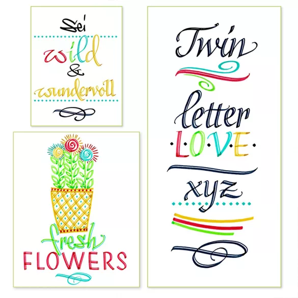 Filckészlet - Online Calli Twin Fresh szett - 5 db-os, vágott végű 3mm + ikerhegy 2mm és 1mm