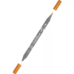   Kalligráfia toll, kétvégű marker - Online Calli.Brush Double Tip Pen Fluo Orange