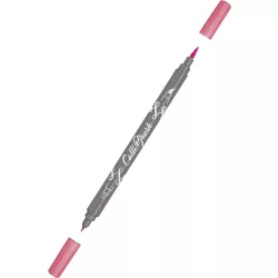   Kalligráfia toll, kétvégű marker - Online Calli.Brush Double Tip Pen Fluo Pink