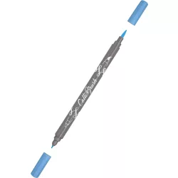  Kalligráfia toll, kétvégű marker - Online Calli.Brush Double Tip Pen Light Blue