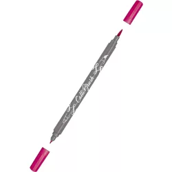   Kalligráfia toll, kétvégű marker - Online Calli.Brush Double Tip Pen Pink