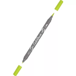   Kalligráfia toll, kétvégű marker - Online Calli.Brush Double Tip Pen Lime
