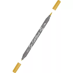   Kalligráfia toll, kétvégű marker - Online Calli.Brush Double Tip Pen Curry