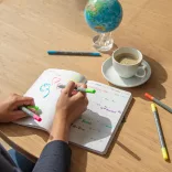 Filckészlet - ONLINE Calli Brush Double Tip Pens - 5 db-os, kétvégű, neon színek