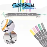 Filckészlet - ONLINE Calli Brush Double Tip Pens - 5 db-os, kétvégű, pasztel színek