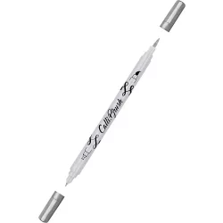   Kalligráfia toll, kétvégű marker - Online Calli.Brush Double Tip Pen Grey No.4