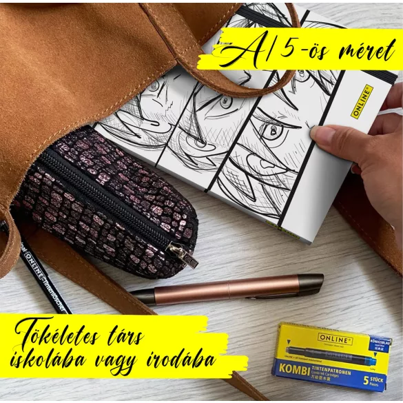 Kalligráfia tömb - ONLINE Bullet Journal Tropical leaf - pontozott A/5 -ös méret - Pontozott