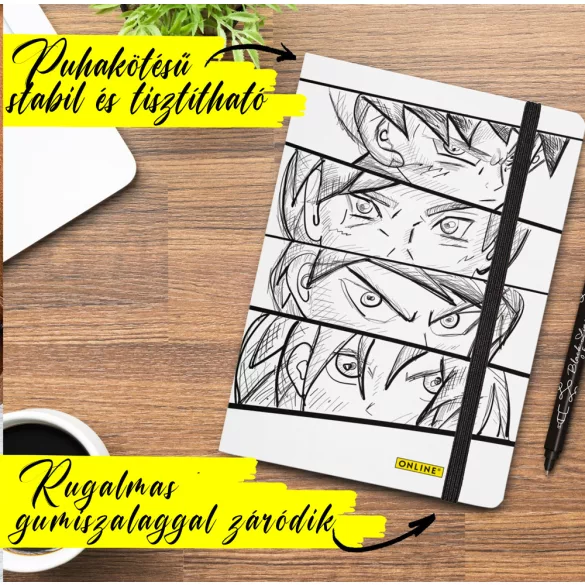 Kalligráfia tömb - ONLINE Bullet Journal Tropical leaf - pontozott A/5 -ös méret - Pontozott