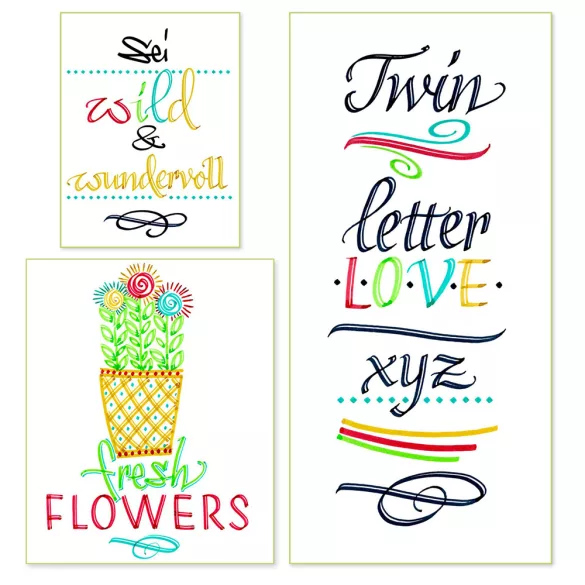 Filckészlet - ONLINE Calli Twin Double Tip Pens - 5 db-os, kétvégű, tavaszi színek