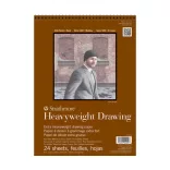 Rajztömb - Strathmore 400 Drawing Pad -  163 gr, krém színű, 24 lapos A5, spirálkötéses