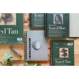 Strathmore 400 Toned Tan Sketch Pad - Bézs 118 gr, 50 lapos, 23x31 cm, spirálkötéses, mikroperforált