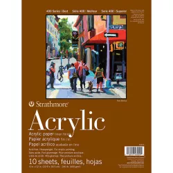   Akriltömb - Strathmore 400 Acryl Pad - 400 gr, 10 lapos, 31x46 cm, ragasztott