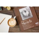 Vázlattömb - Strathmore 400 Sketching Pad - Fehér, 89 gr, 100 lapos A4, spirálkötéses