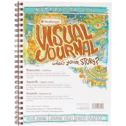   Akvarelltömb - Strathmore 500 Visual Journal - Fehér, 190 gr, 34 lapos, 14x20 cm, spirálkötéses