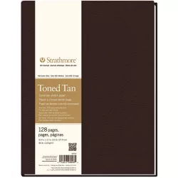   Vázlatkönyv - Strathmore 400 Toned Tan Art Journal - Bézs, 118 gr, 64 lapos, 22x28 cm, keményborítós