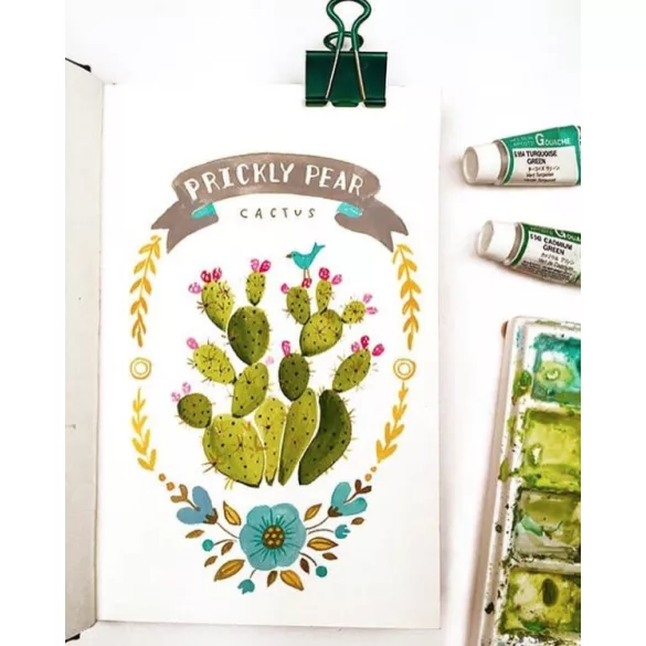 Mixed Media könyv - Strathmore 500 Art Journal - Fehér, 190 gr, 100% pamut, 32 lapos, 14x22 cm, keményborítós