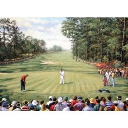   Kifestő készlet számokkal, ecsettel, felnőtteknek - 30x40 cm - Amerikai golfpálya