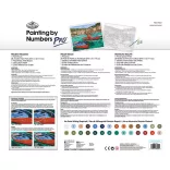 Óriási méretű kifestő készlet számokkal, ecsettel, profiknak - 51x41 cm - Tengeröböl halászhajókkal