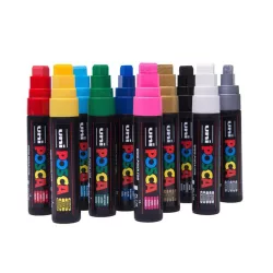   Posca filc - Uni Posca vágott végű Posca filc - 15mm - Zöld