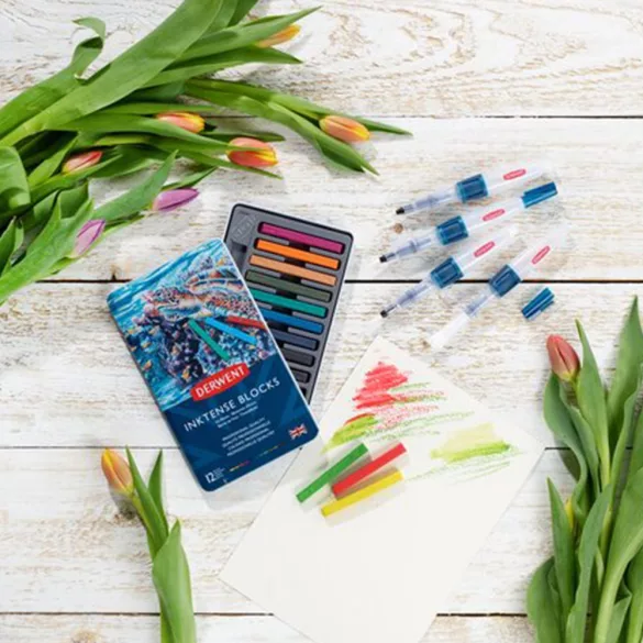 Akvarellkréta - Derwent Inktense Blocks tinta-kréta - 24db