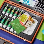Akvarellfesték készlet Fadobozban - Derwent Academy Watercolor Wooden Box Set 20