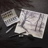 Akvarellfesték készlet - Derwent Graphitint Paint készlet 12