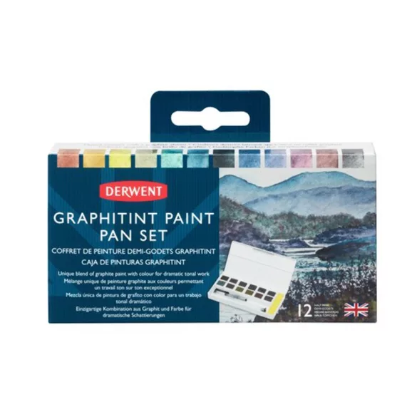Derwent Graphitint Paint 12 Pan Palette 