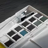 Akvarellfesték készlet - Derwent Tinted Charcoal Paint Set 12