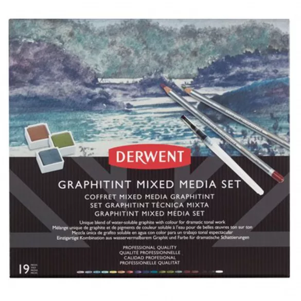 Grafitceruza készlet - Derwent Graphitint – Színezett, vízoldható - kiszerelés: 12db; 24db