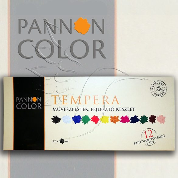 Pannoncolor Artist Tempera set - 12x18ml tube