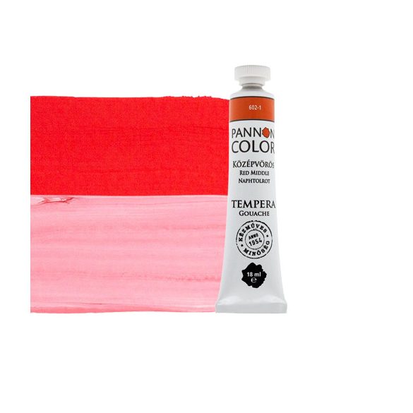 Pannoncolor art gouache 602-1 medium red 18ml