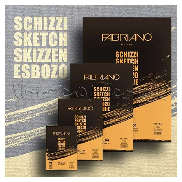 Vázlattömb - Fabriano Schizzi (lap/90g/nm) - KÜLÖNBÖZŐ KISZERELÉSBEN ÉS MÉRETBEN!