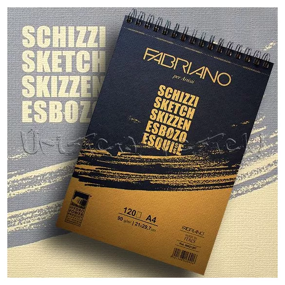 Vázlattömb - Fabriano Schizzi (lap/90g/nm) - KÜLÖNBÖZŐ KISZERELÉSBEN ÉS MÉRETBEN!