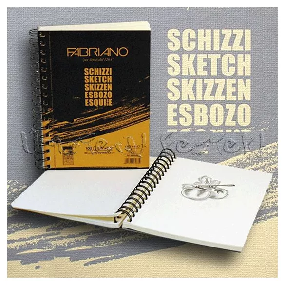 Vázlattömb - Fabriano Schizzi (lap/90g/nm) - KÜLÖNBÖZŐ KISZERELÉSBEN ÉS MÉRETBEN!