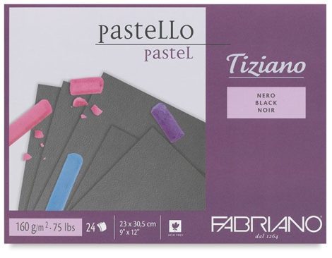 Pastel Pad Fabriano Tiziano Nero - BLACK