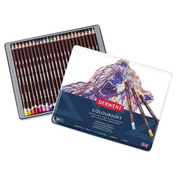 Color Pencil Set - Derwent Coloursoft Pencils 24 Tin