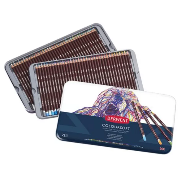 Color Pencil Set - Derwent Coloursoft Pencils 72 Tin
