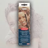 Színesceruza készlet - Derwent Coloursoft - bőrtónusok, fém ceruzatartóban - 6db