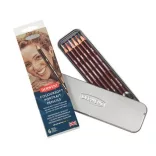 Színesceruza készlet - Derwent Coloursoft - bőrtónusok, fém ceruzatartóban - 6db