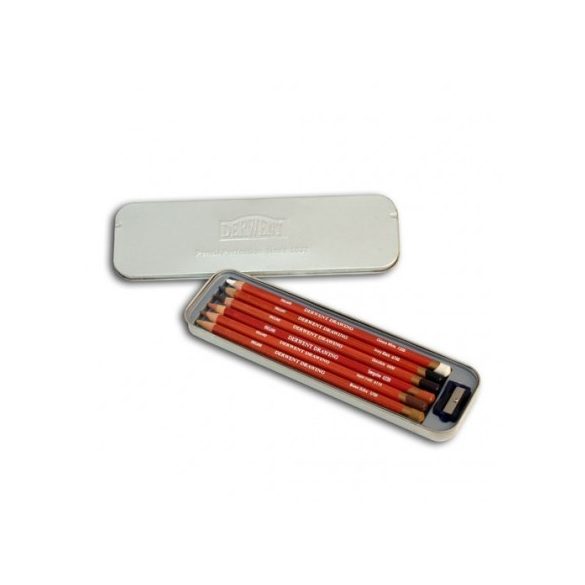 Color Pencil Set - Derwent Drawing Pencils 6 Tin