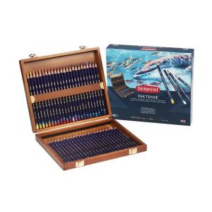 Pencil Set - Derwent Inktense pencil sets in WOODEN BOX - 48pcs