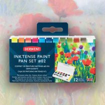 Derwent Inktense Paint Pan Travel Set Palette #02 12pcs