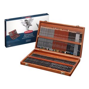 Ceruzakészlet - Derwent Sketching Collection Wooden box 72pcs