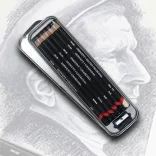 Ceruzakészlet - Derwent Charcoal szénceruza fém ceruzatartóban - 6db