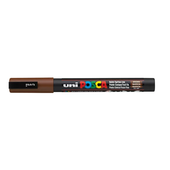 Acrylic felt - Uni Posca acrylic felt - 0,9-1,3 mm - Brown