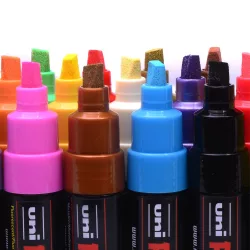   Posca filc - Uni Posca vágott végű Posca filc - 8mm - Fehér