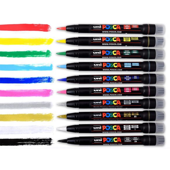 Acrylic felt - Uni Posca Brush Pen - White