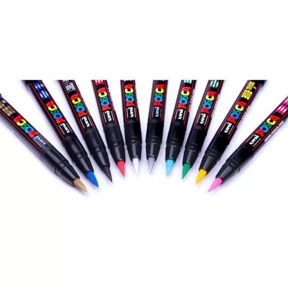 Acrylic felt - Uni Posca Brush Pen - White