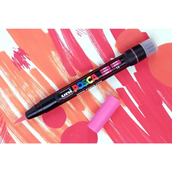 Acrylic felt - Uni Posca Brush Pen - Light Blue