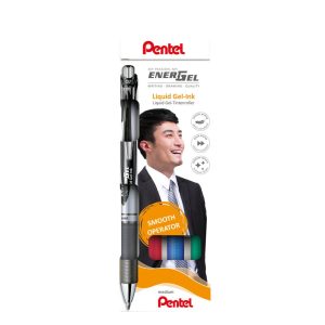 Pentel zselés rollertoll szett EnerGel 0,35 mm 4 db-os - fekete, kék, piros, zöld